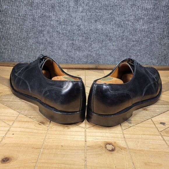 Allen Edmonds Mens Bradley Oxford SZ‎ 14B Narrow Split Toe Blucher Black Leather - Picture 7 of 12